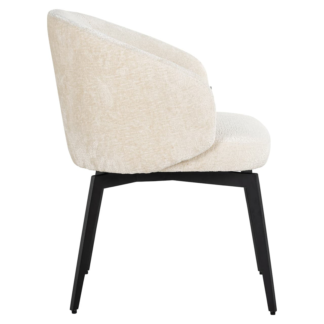 Richmond Interiors Amphara Bergen White Chenille Bucket Chair