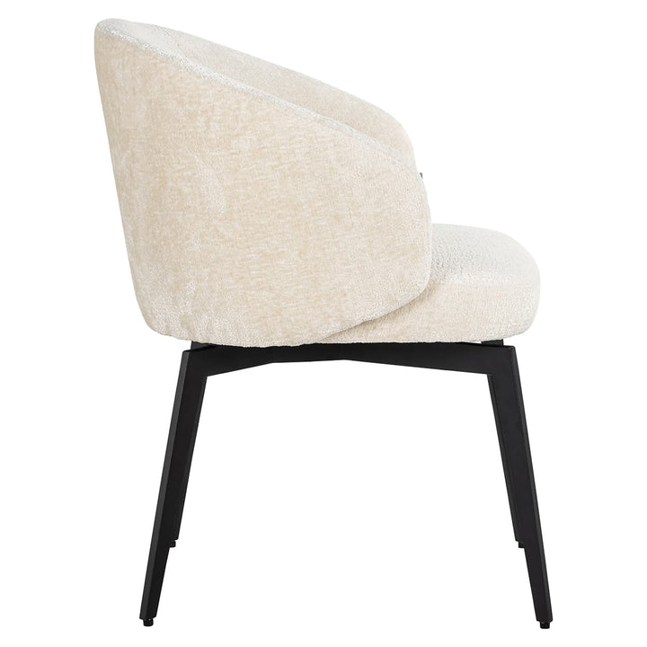 Richmond Interiors Amphara Bergen White Chenille Bucket Chair