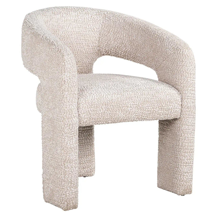 Richmond Interiors Belle Lovely Cream Boucle Fabric Dining Chair