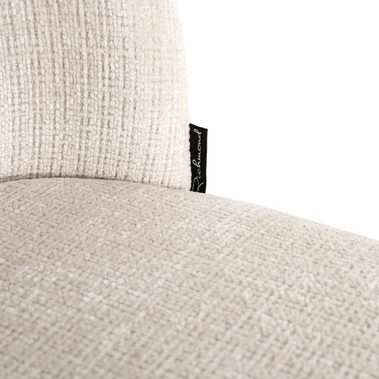 Richmond Interiors Elvi Cream Chenille Dining Chair