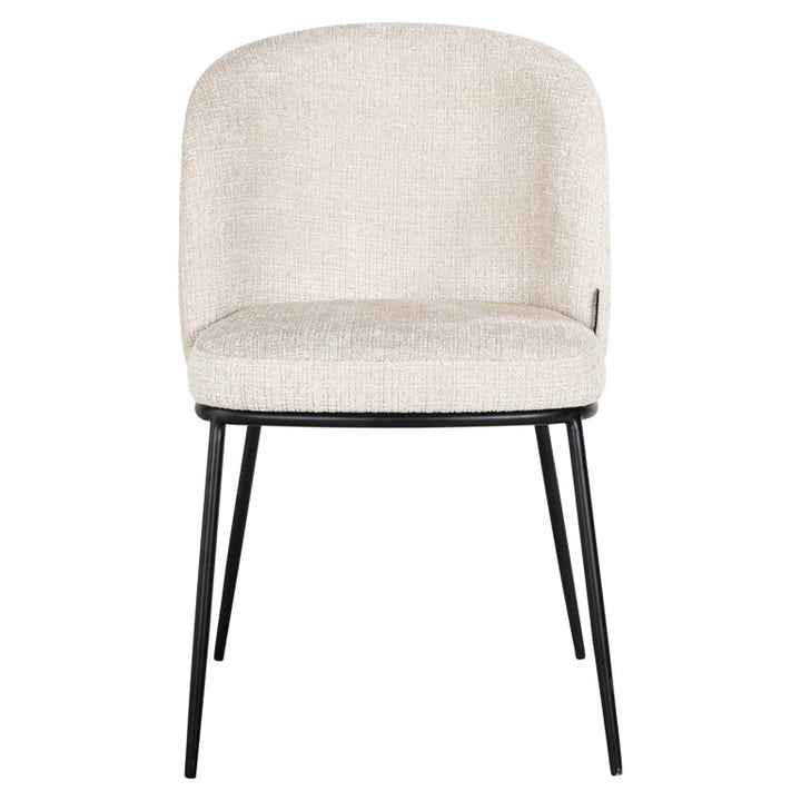 Richmond Interiors Elvi Cream Chenille Dining Chair