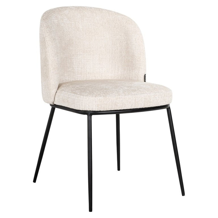 Richmond Interiors Elvi Cream Chenille Dining Chair