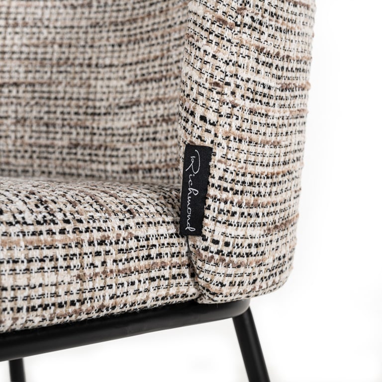 Richmond Interiors Elvi Mixed Taupe Fabric Dining Chair