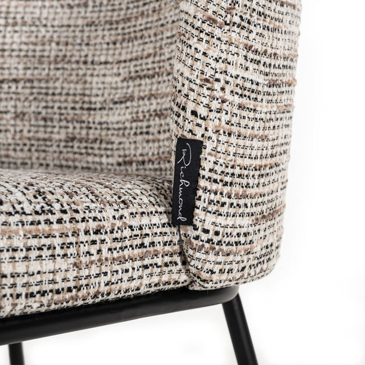 Richmond Interiors Elvi Mixed Taupe Fabric Dining Chair
