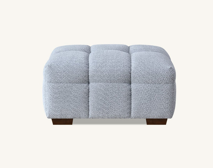 The Bubble Tribeca Pearl Boucle Footstool Premium Boucle Fabric