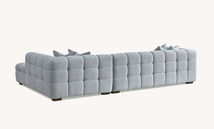 The Bubble Pearl Boucle Corner Tribeca Premium Sofa Boucle Fabric