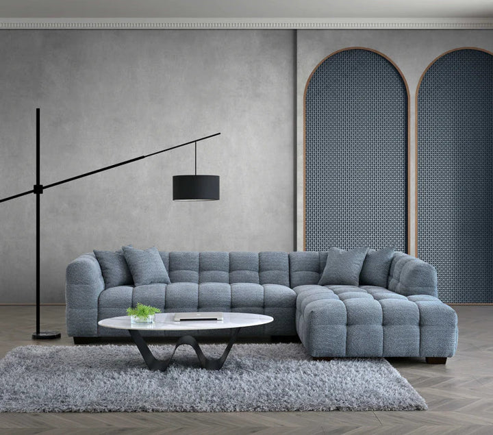 The Bubble Iron Boucle Fabric Left Hand Corner Tribeca Sofa