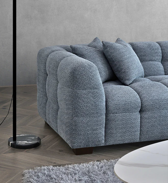 The Bubble Iron Boucle Fabric Right Hand Corner Tribeca Sofa