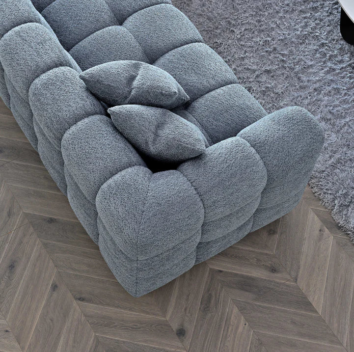 The Bubble Iron Boucle Fabric Right Hand Corner Tribeca Sofa