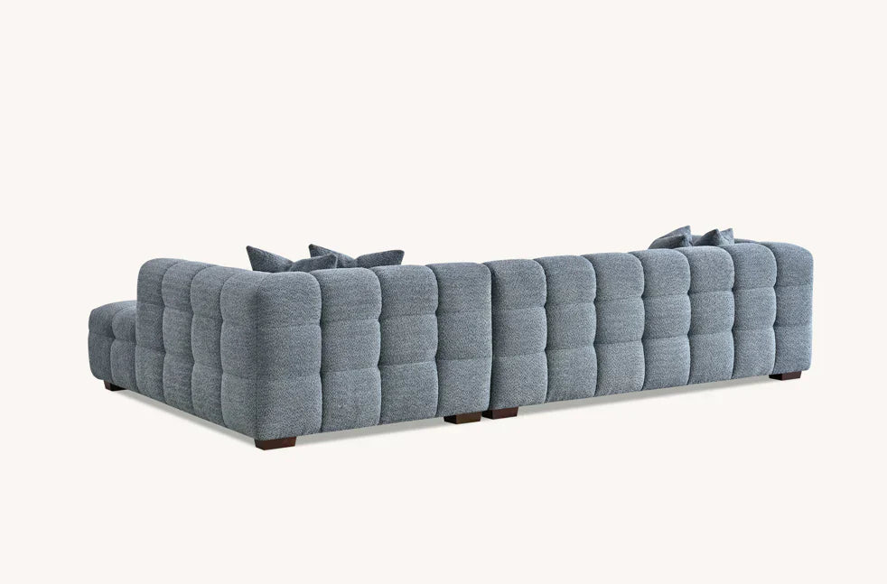 The Bubble Iron Boucle Fabric Right Hand Corner Tribeca Sofa