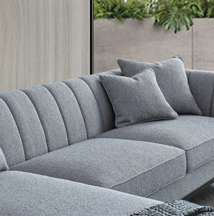 The Cooper Dolphin Boucle Left Hand Corner Premium Sofa Dolphin Boucle Fabric