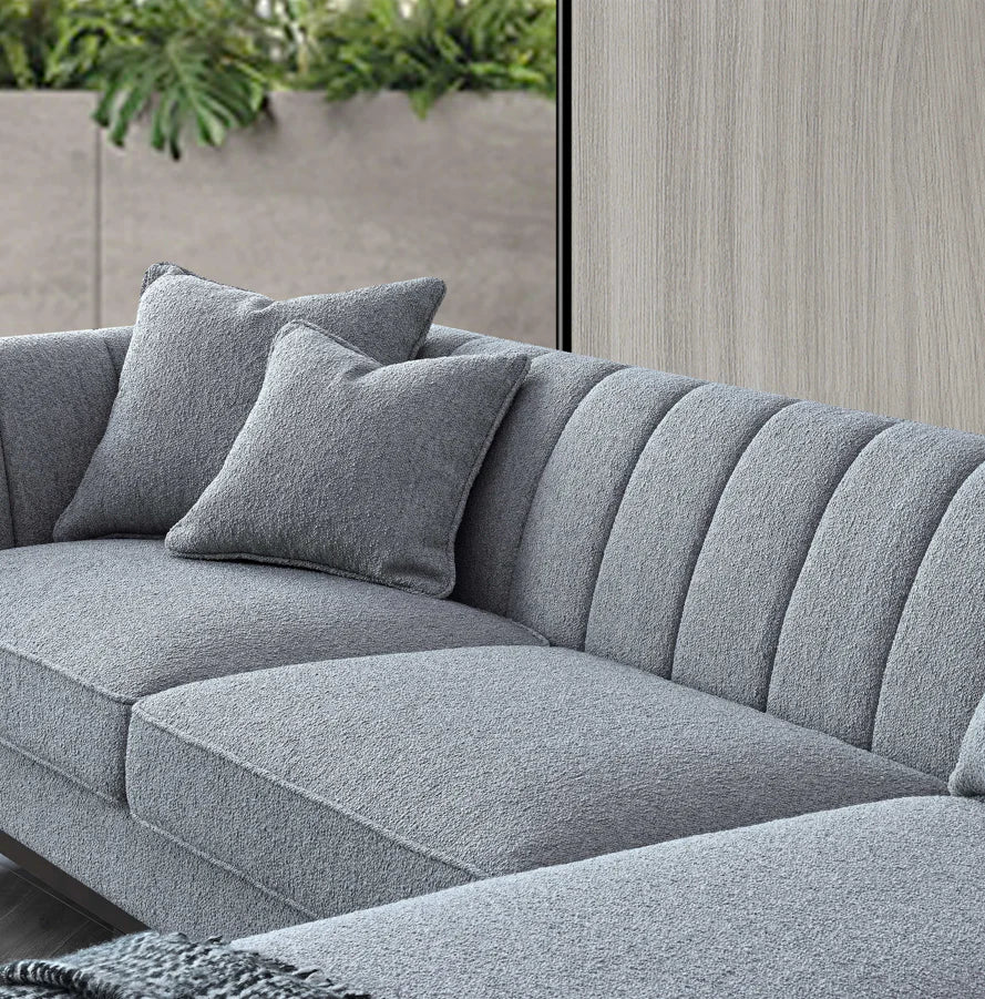 The Cooper Dolphin Boucle Right Hand Corner Premium Sofa Dolphin Boucle Fabric