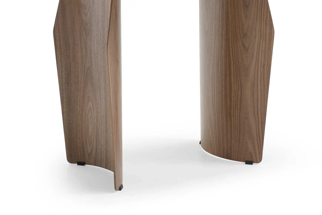 Sienna 120cm Italian Walnut & Pandora Vendome Ceramic Marble Dining Table