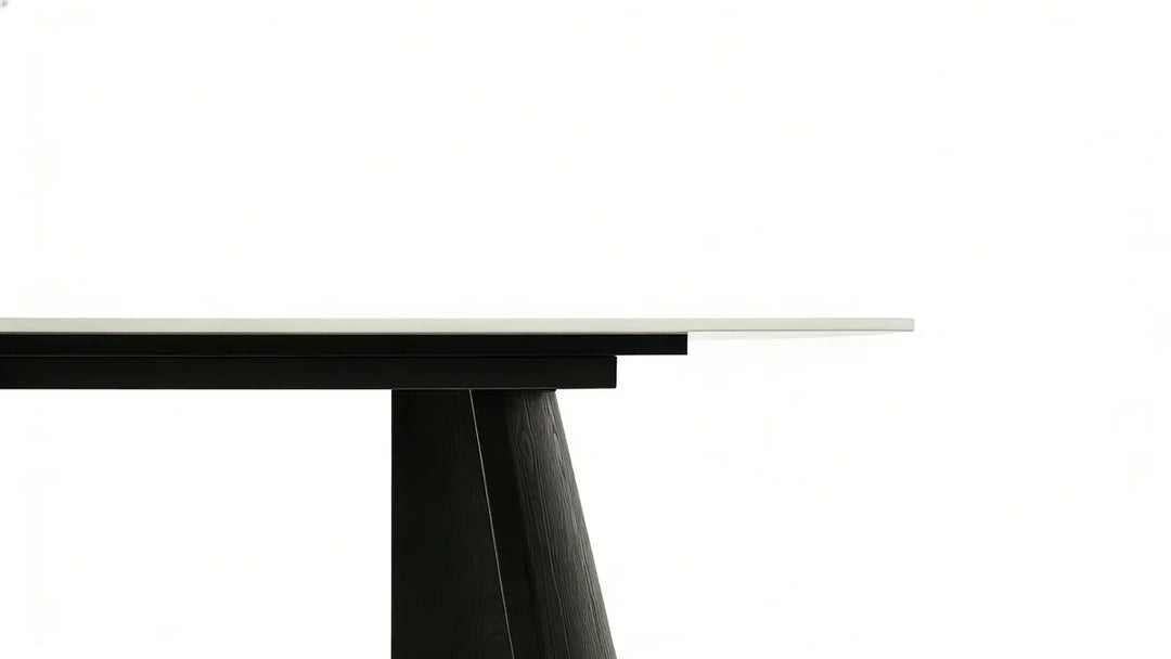 Silvia 180cm Black & Grey Ceramic Marble Dining Table
