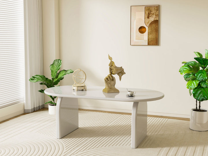 Solana 200cm Mink & Taupe Gloss Ceramic Marble Dining Table