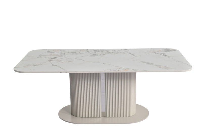 Sydney Cream Ceramic Marble Coffee Table
