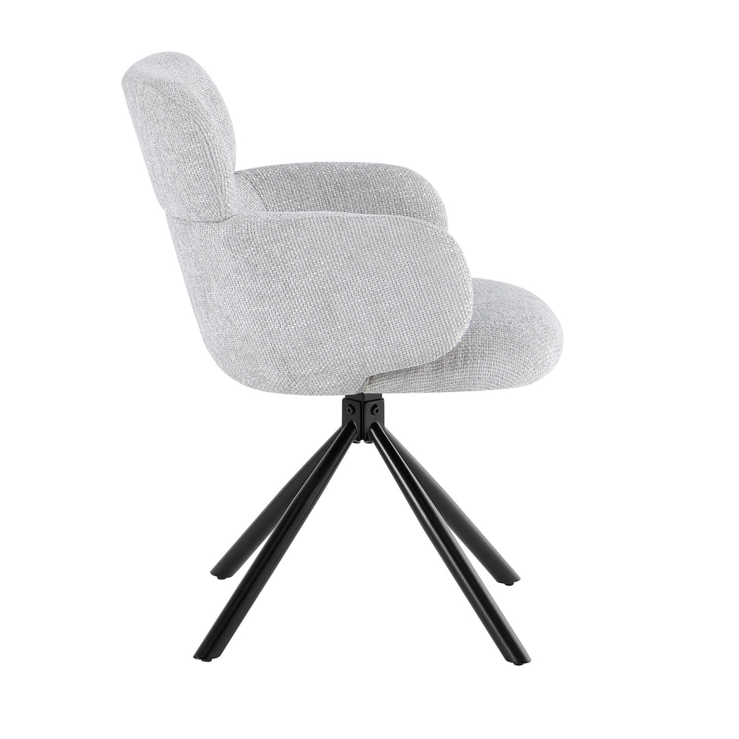 Tuscany 360 Swivel Fabric Dining Chairs - Pairs - 2 Colours