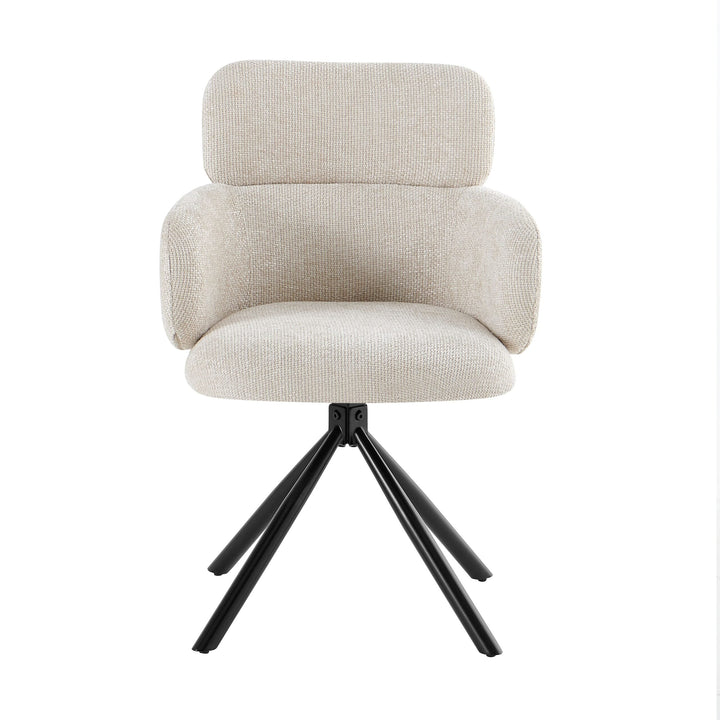 Tuscany 360 Swivel Fabric Dining Chairs - Pairs - 2 Colours