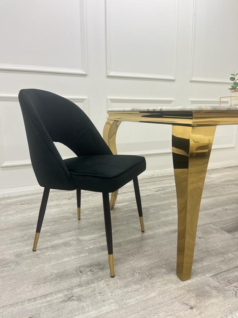 Astra Premium Plush Velvet Fabric Dining Chair In 3 Colours