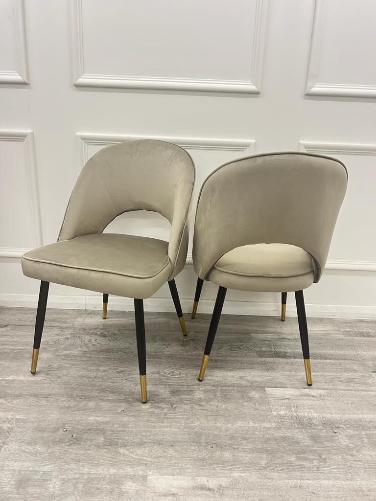 Astra Premium Plush Velvet Fabric Dining Chair In 3 Colours
