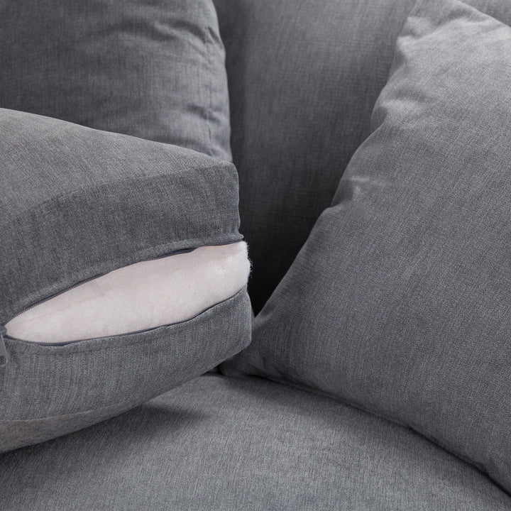 Chesterfield Grey Fullback Right Hand Facing Corner Sofa Grey Velvet