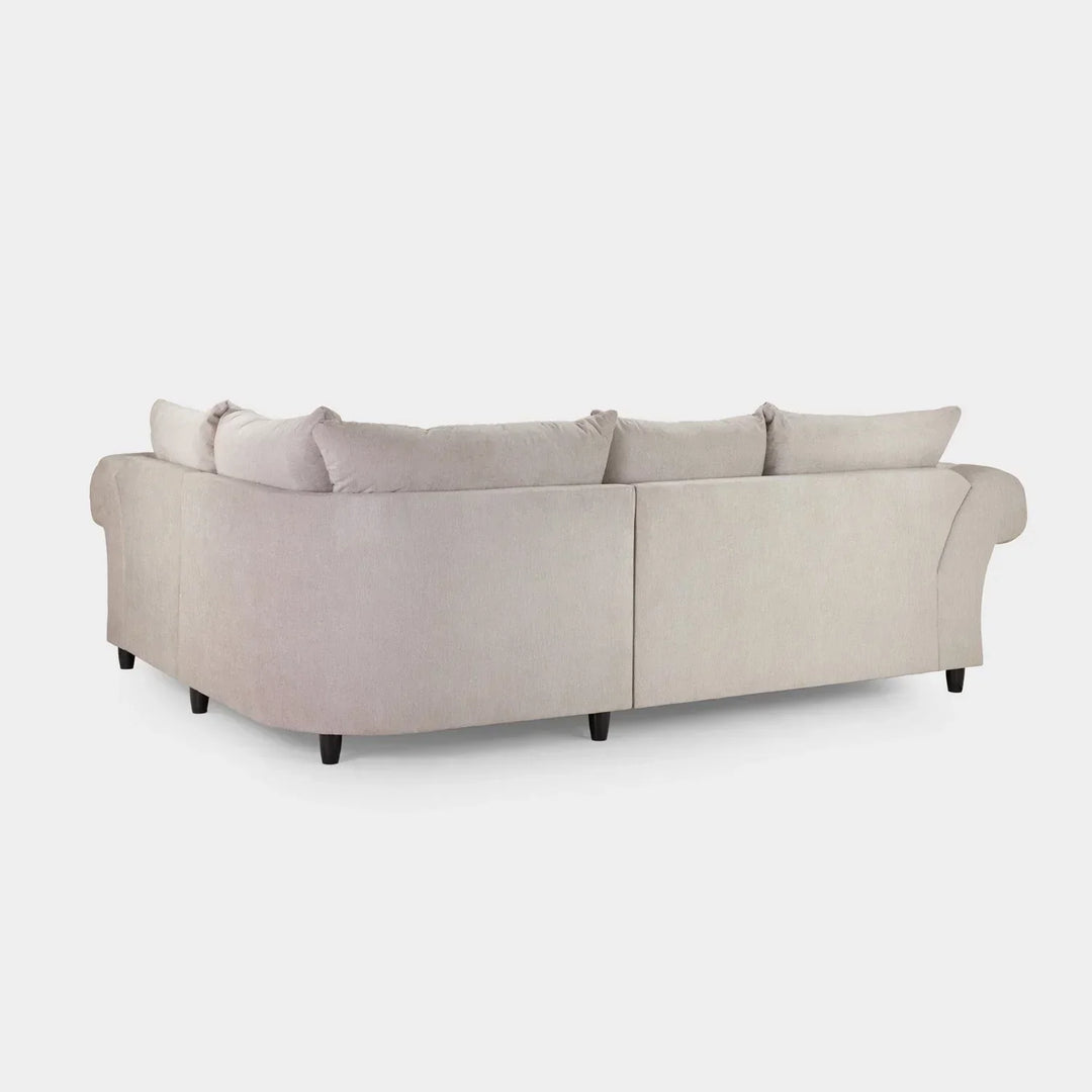 Chesterfield Stone Fullback Right Hand Facing Corner Sofa Stone Velvet
