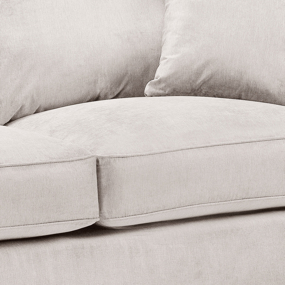 Chesterfield Stone Fullback Right Hand Facing Corner Sofa Stone Velvet