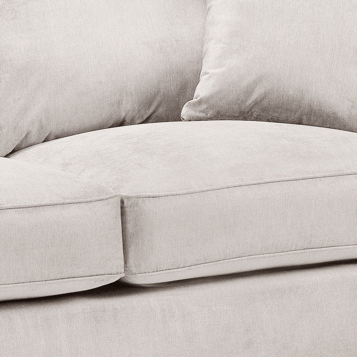 Chesterfield Stone Velvet Fullback 3 Seater Sofa