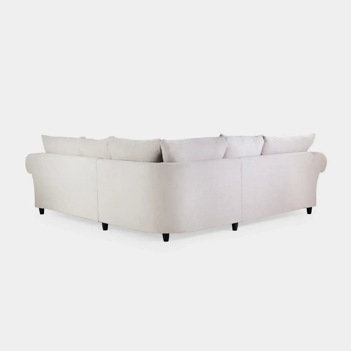 Chesterfield Stone Fullback Large Corner Sofa Stone Velvet