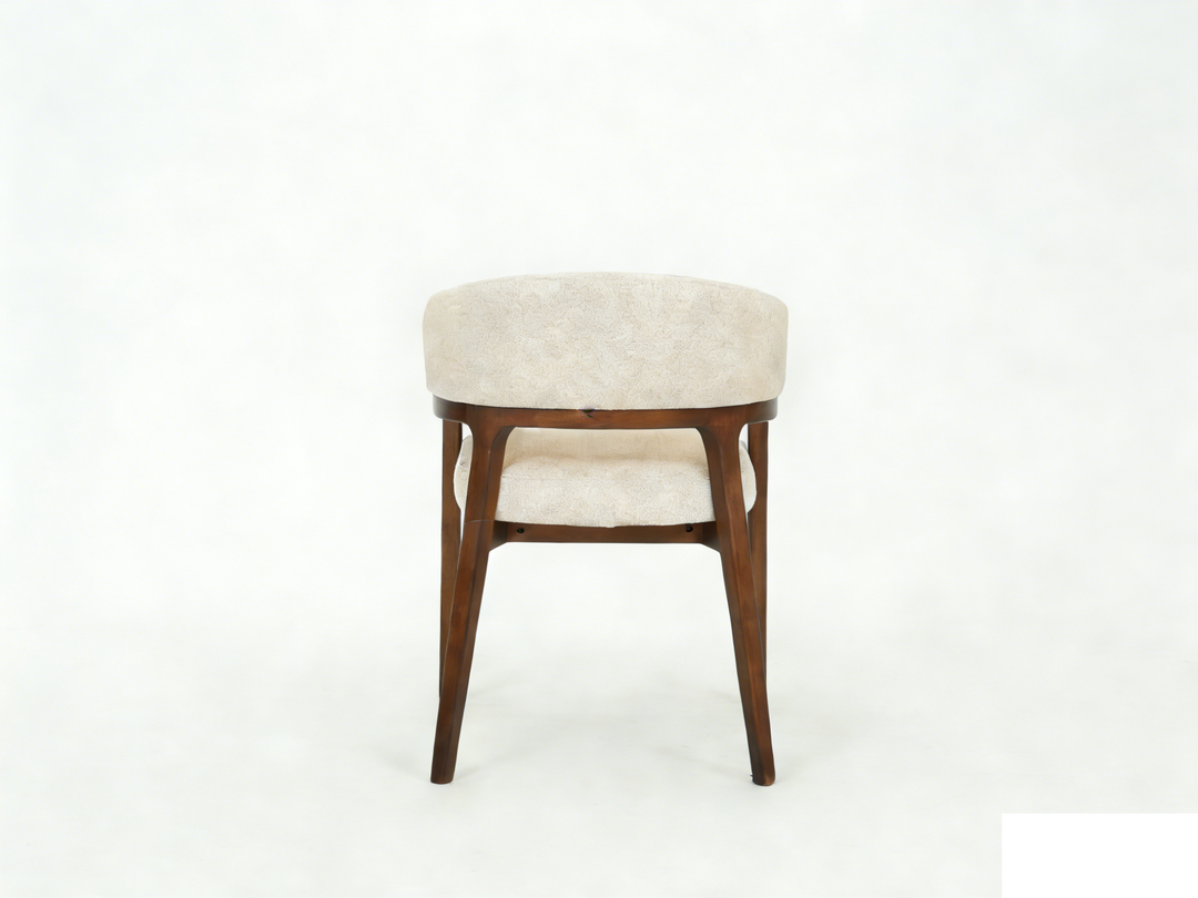 Zara Walnut Wood & Taupe Fabric Dining Chair