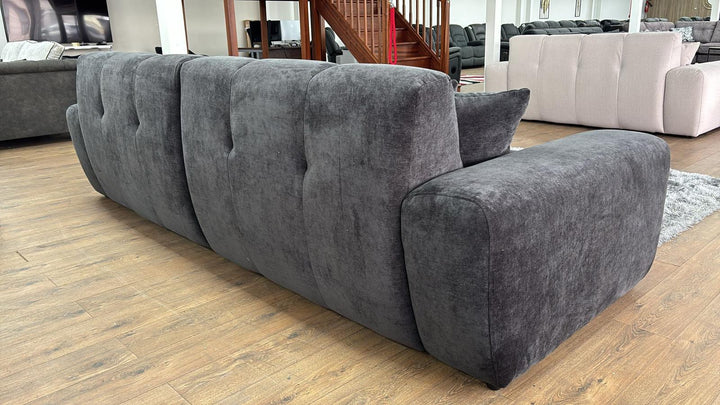 The Bubble Charcoal Black Boucle Cloud Fabric 4 Seater Sofa