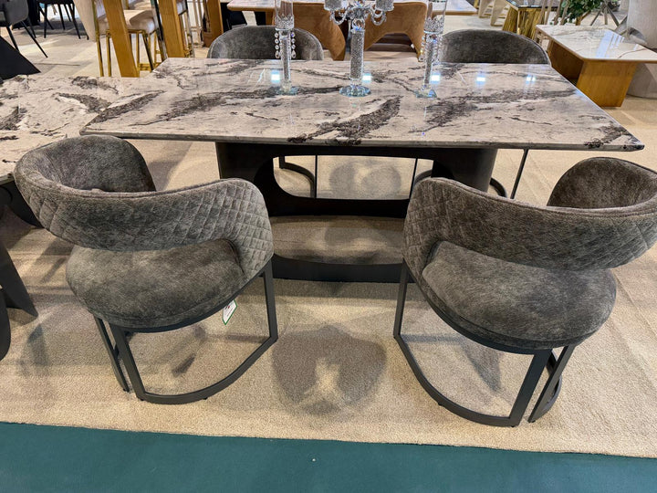 Lina Grey Marble 180cm Dining Table