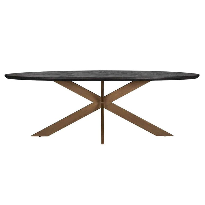 Blackbone Brass Oval 260cm Dining Table-Belmont Interiors