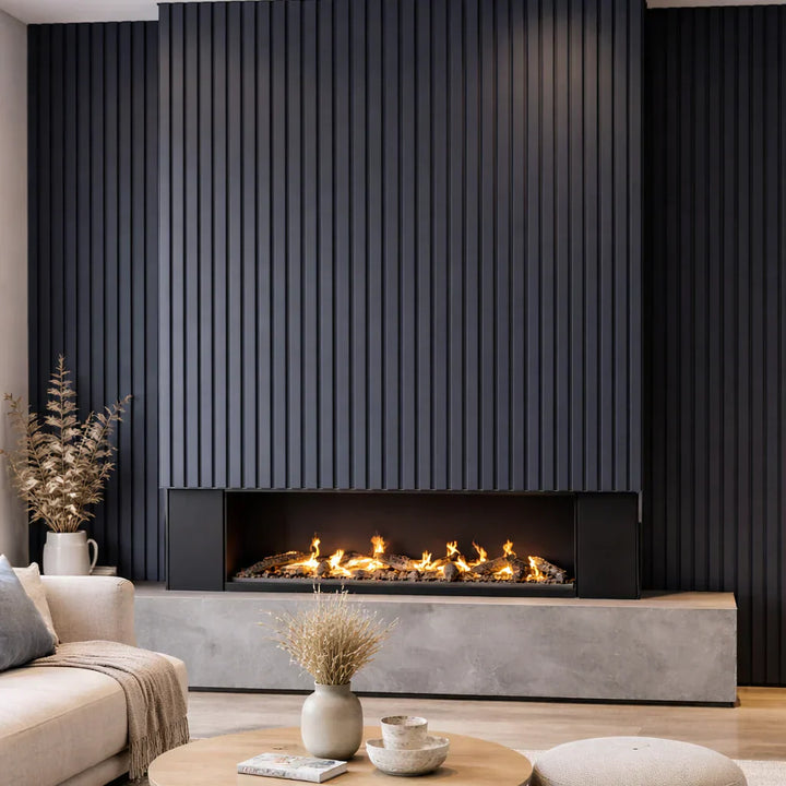 Premium 3 Sided Coloured Luxury Wood Veneer Wide Wall Panels 240x30cm - Pack Of 2 - Range Of Colours