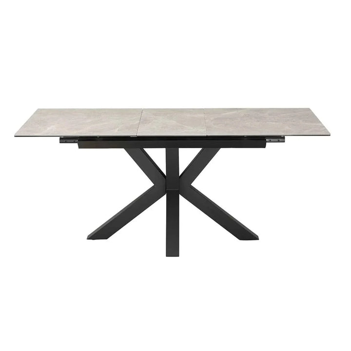 Nova 140-180cm Kamite Medium Grey Ceramic Marble Centre Extending Dining Table