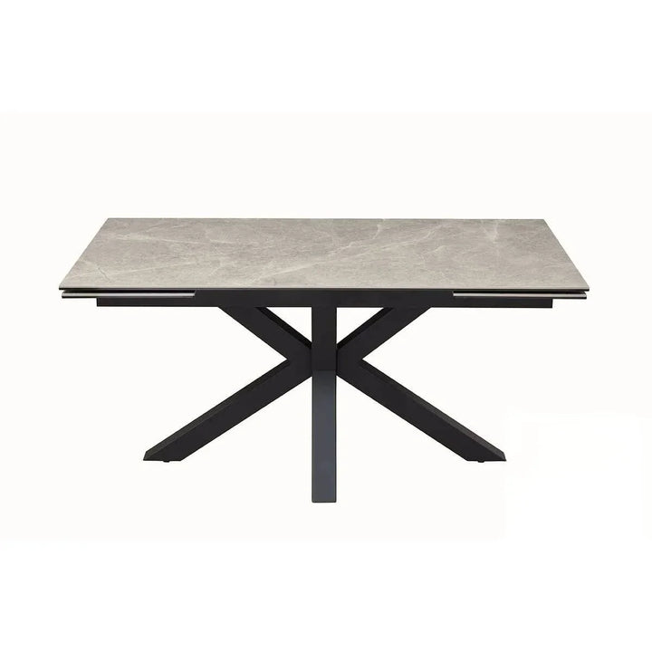 Nova 160-240cm Kamite Medium Grey Ceramic Marble Side Extending Dining Table