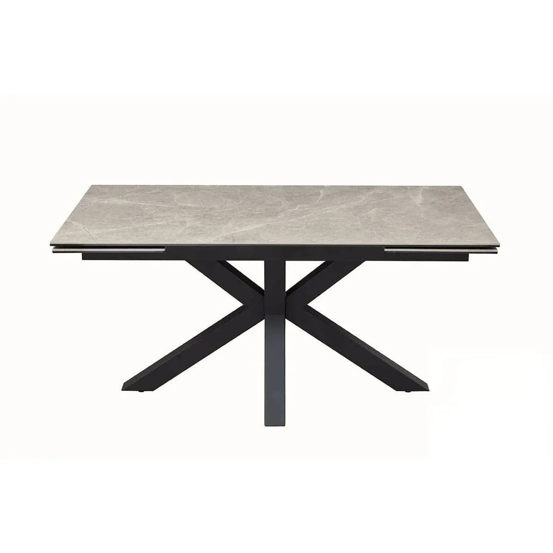 Nova 160-240cm Kamite Medium Grey Ceramic Marble Side Extending Dining Table