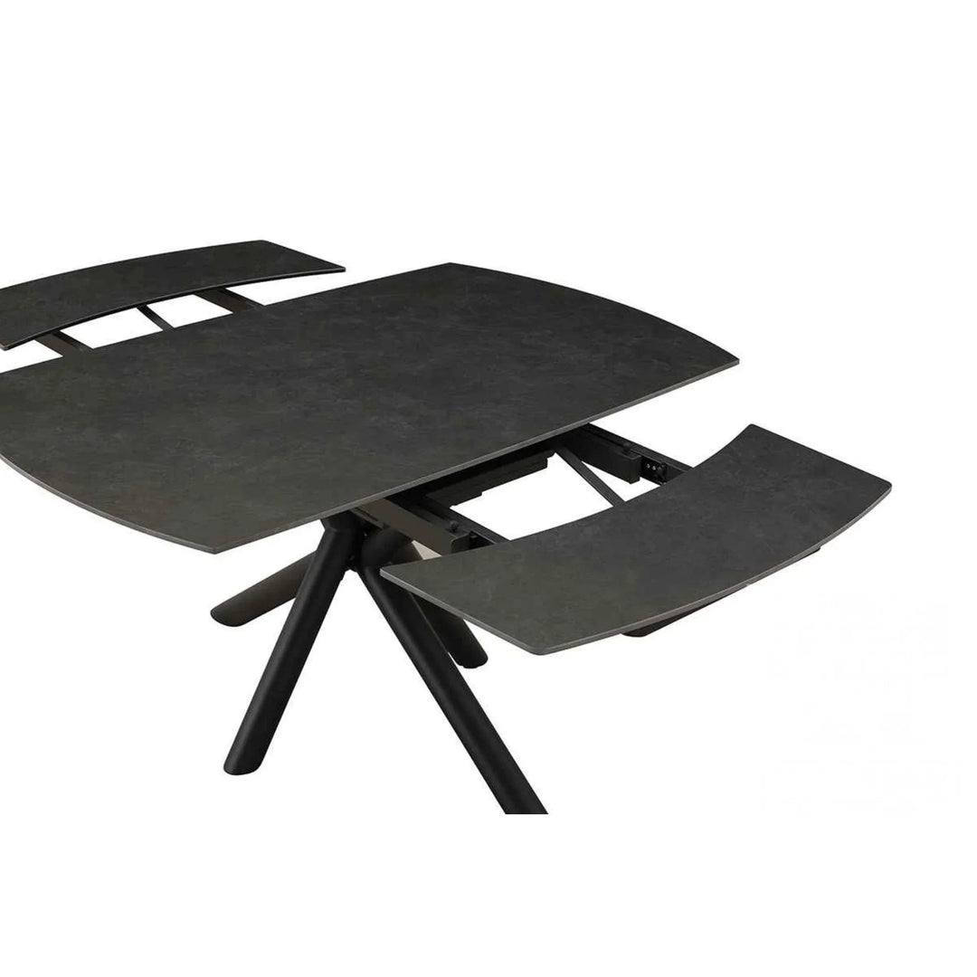 Nova 140-200cm Grey Swivel Ceramic Marble Extending Dining Table
