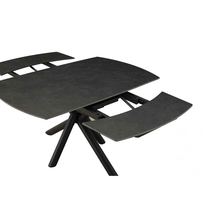 Nova 140-200cm Grey Swivel Ceramic Marble Extending Dining Table