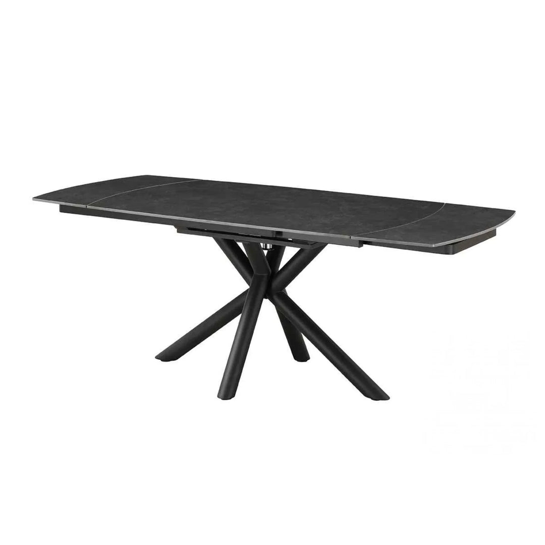 Nova 160-240cm Grey Swivel Ceramic Marble Extending Dining Table
