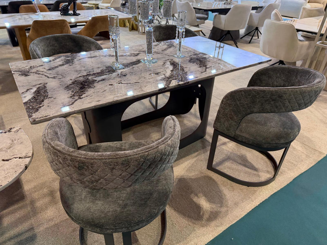 Lina Grey Marble 180cm Dining Table
