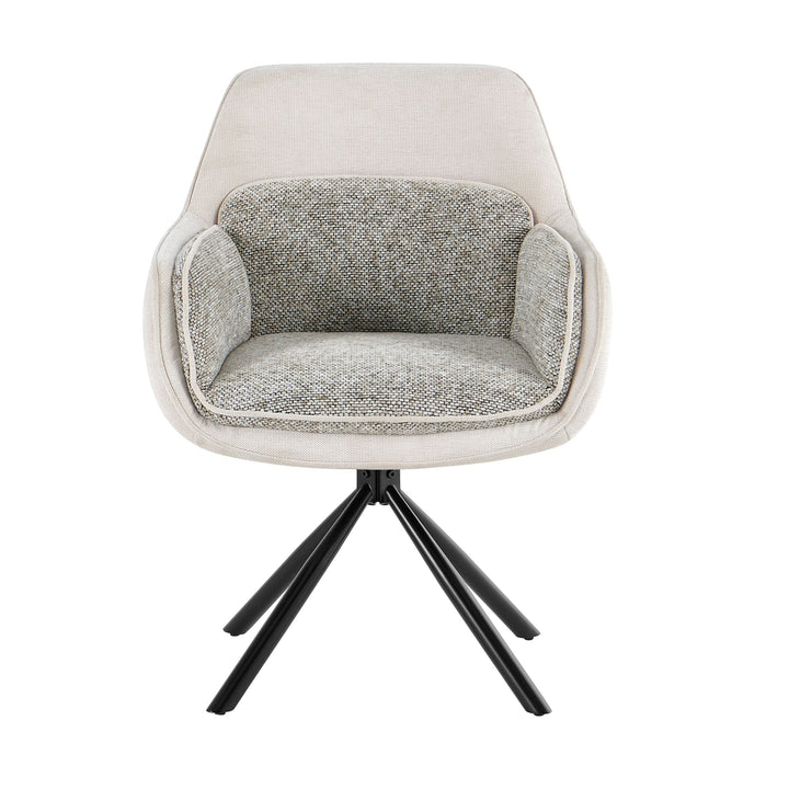 Florence 360 Swivel Fabric Dining Chairs - Pairs - 2 Colours
