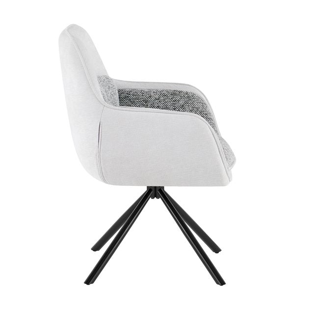 Florence 360 Swivel Fabric Dining Chairs - Pairs - 2 Colours