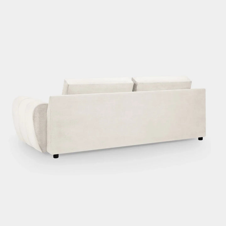 Zara Bubble Cream Plush Velvet 3 Seater Sofa