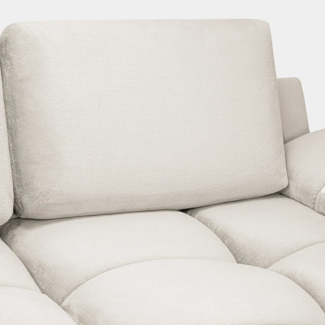 Zara Bubble Cream Plush Velvet 3 Seater Sofa