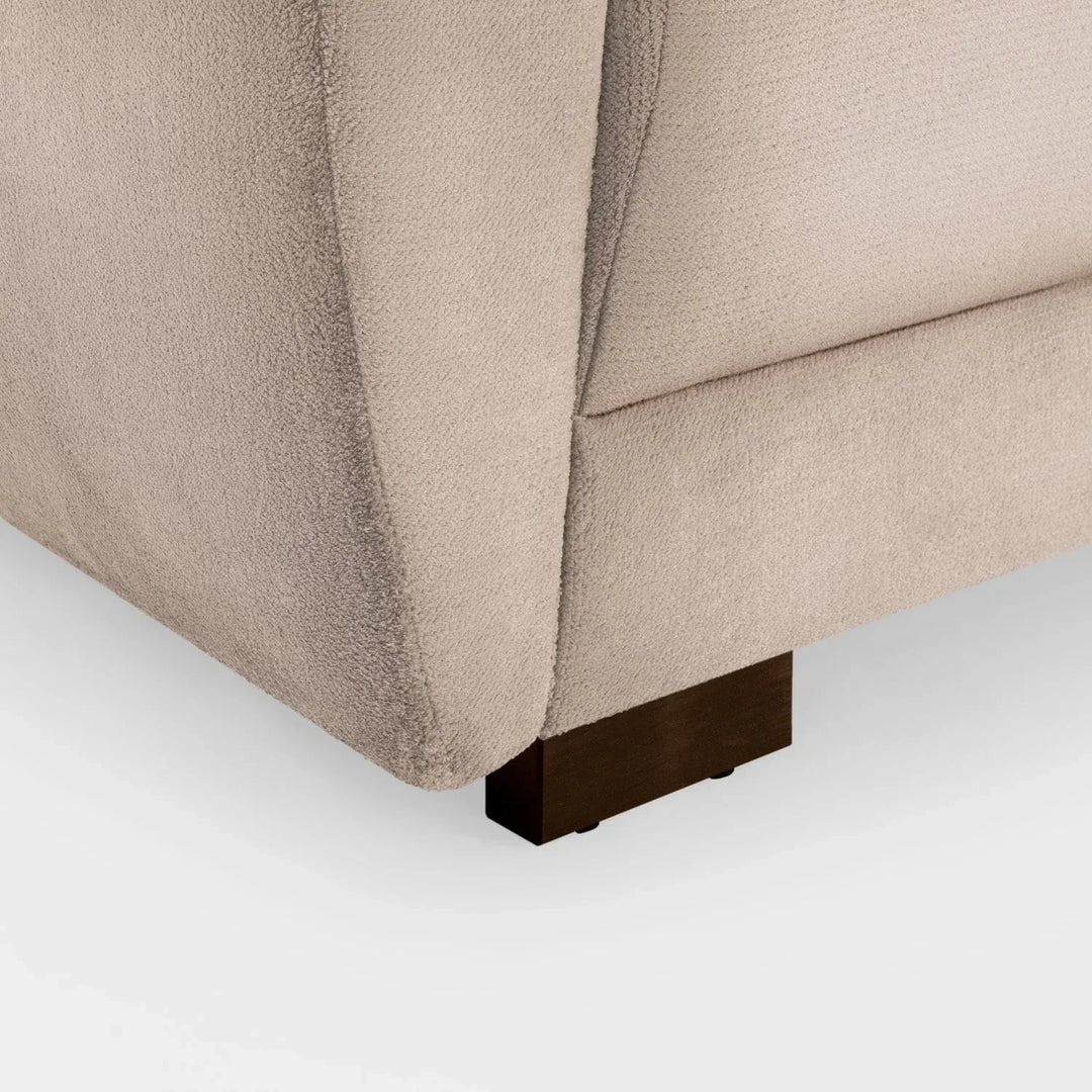 Zara Bubble Mocha Plush Velvet 3 Seater Sofa