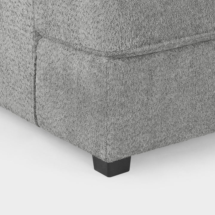 Carnaby Sofa Boucle Grey Velvet U Shape Corner Sofa