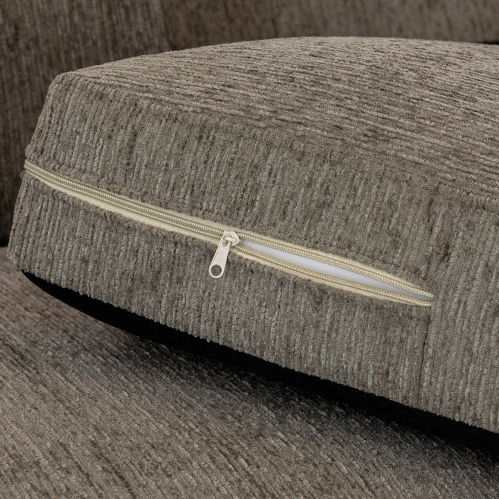 Naples Sofa Mocha Fabric Large Corner Sofa
