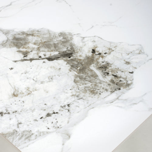 Nova 80cm White Ceramic Marble Dining Table
