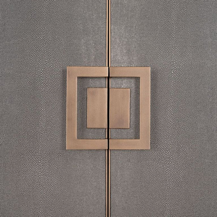 Richmond Interiors Bloomville Shagreen Faux Leather 2 Door Bar Cabinet